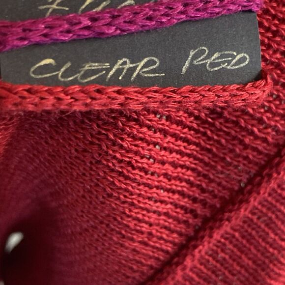 Zuza Bart Shirt Womens Medium Linen Tank Top Clear Red Beachy‎ Resort Basic - Picture 11 of 12